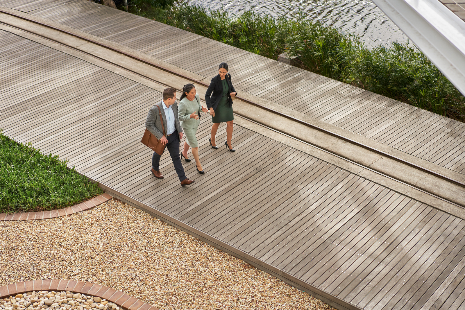 Group of business people walking.